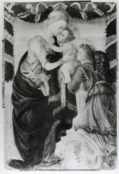 La Virgen y el Niño con un ángel de Sandro Botticelli